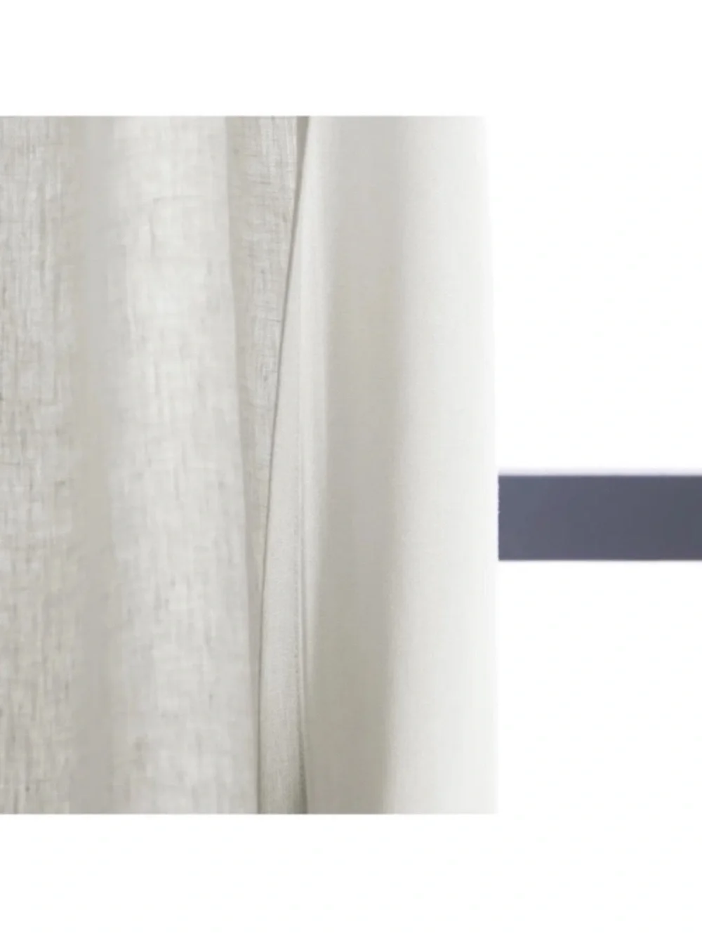 NWT QUINCE Set Of 2 48x108 European Linen Curtains Cream 0361